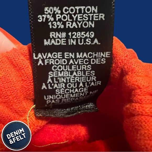 Aviator Nation Unisex Bolt Print Sweatpants/Joggers | Orange w/ Blue Bolt | EUC! - Picture 13 of 13